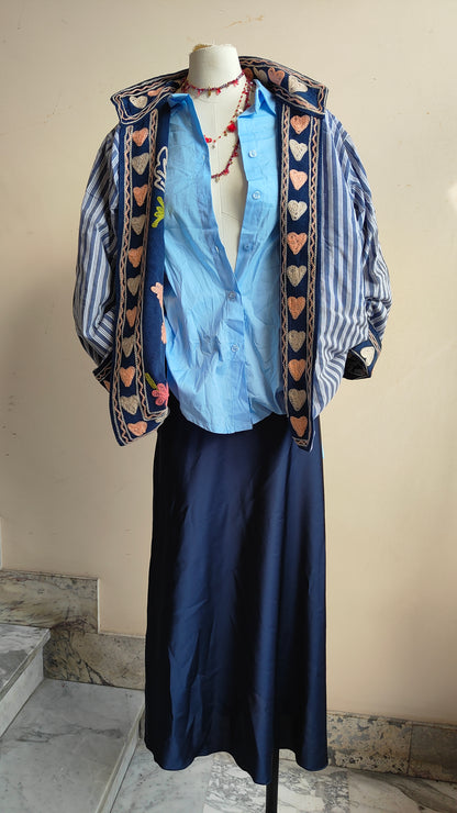 Giacca Boho con Tasche Laterali