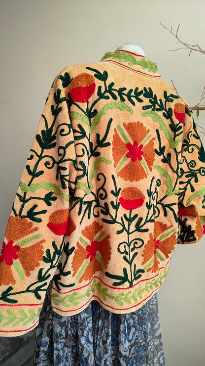 Giacca Boho con Tasche Laterali