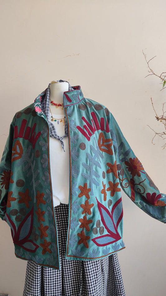 Giacca Boho con Tasche Laterali