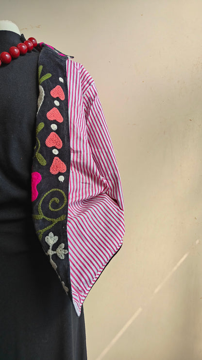 Giacca Boho con Tasche Laterali