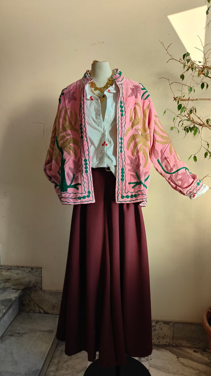 Giacca Boho con Tasche Laterali