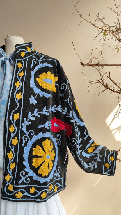 Giacca Boho con Tasche Laterali