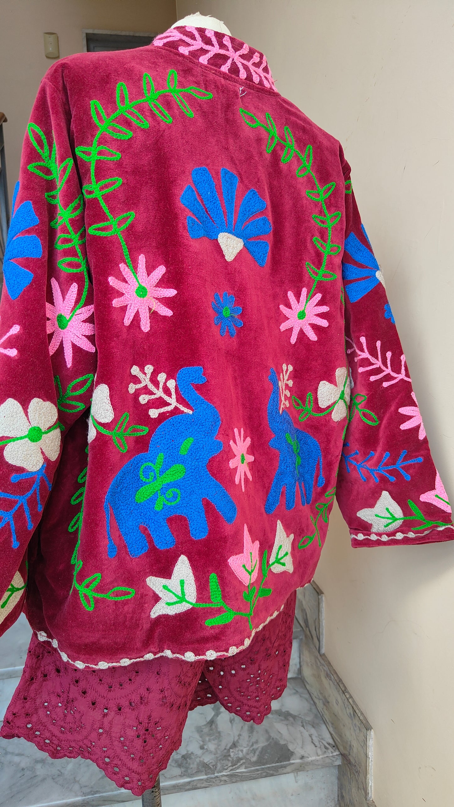 Giacca Boho con Tasche Laterali