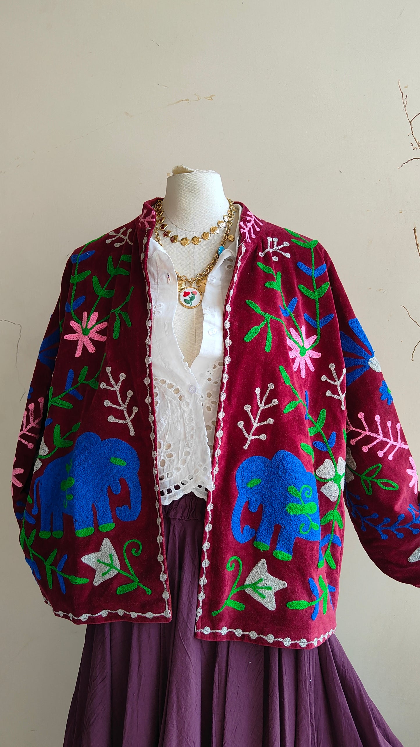 Giacca Boho con Tasche Laterali