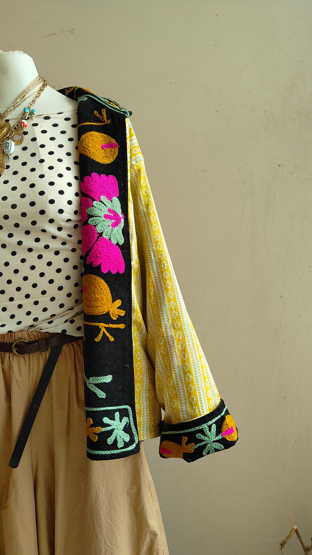 Giacca Boho con Tasche Laterali