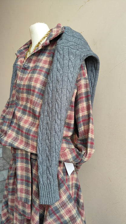 COMPLETO CHECK – CAMICIA & GONNA ASIMMETRICA