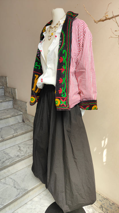 Giacca Boho con Tasche Laterali