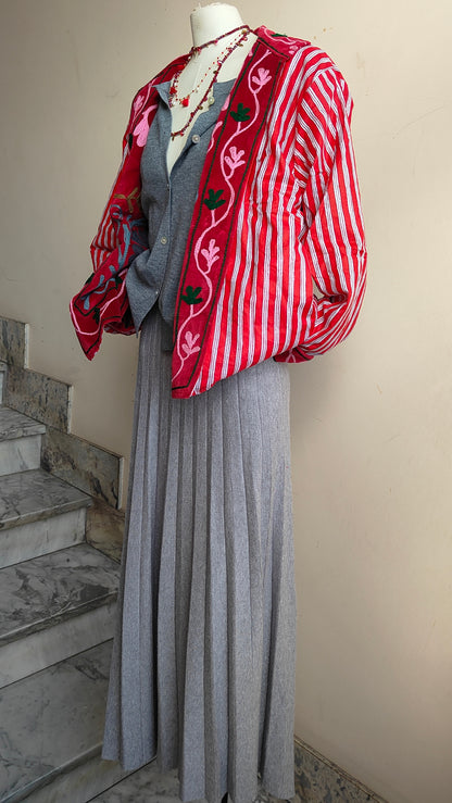 Giacca Boho con Tasche Laterali