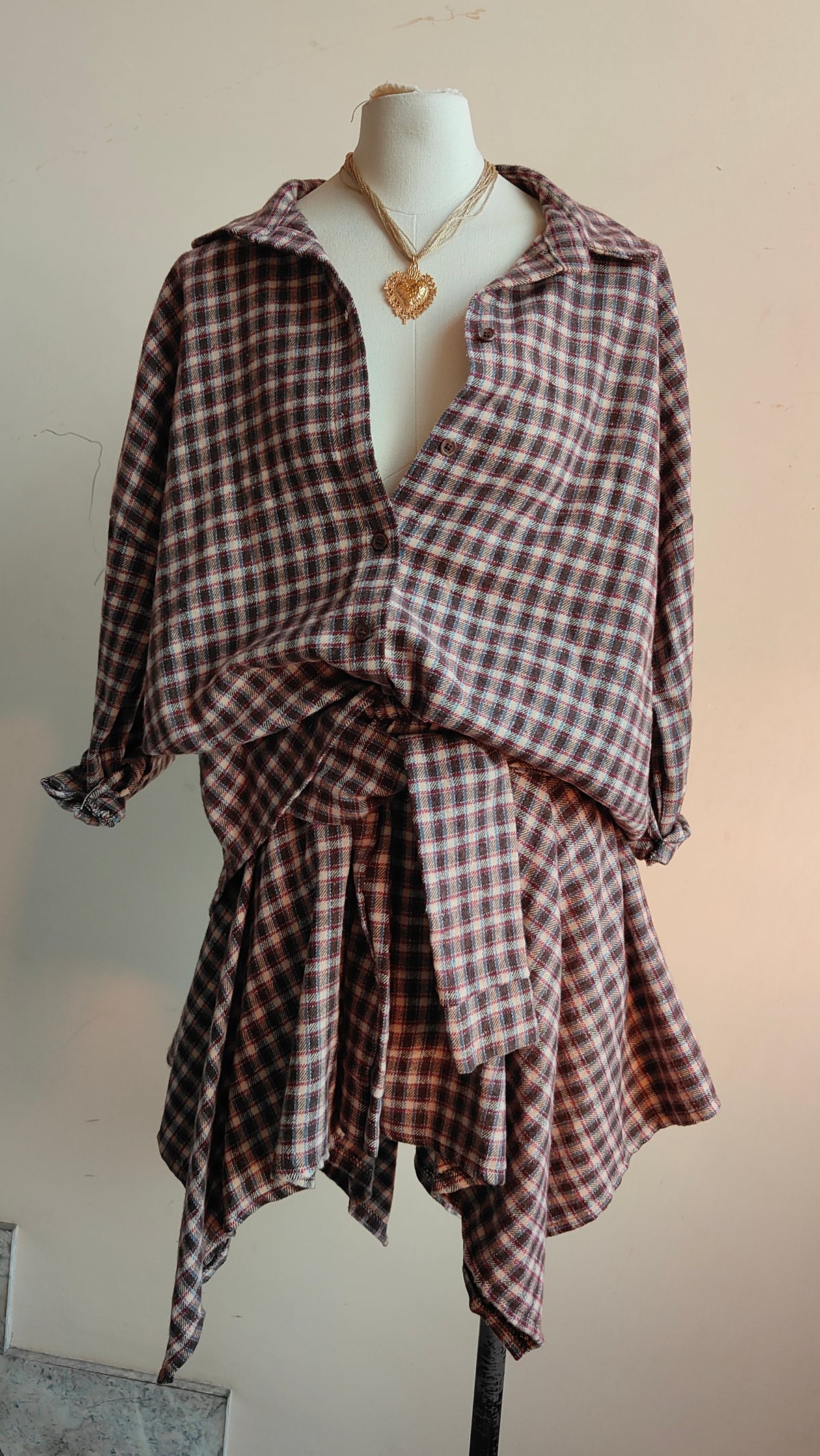 COMPLETO CHECK – CAMICIA & GONNA ASIMMETRICA