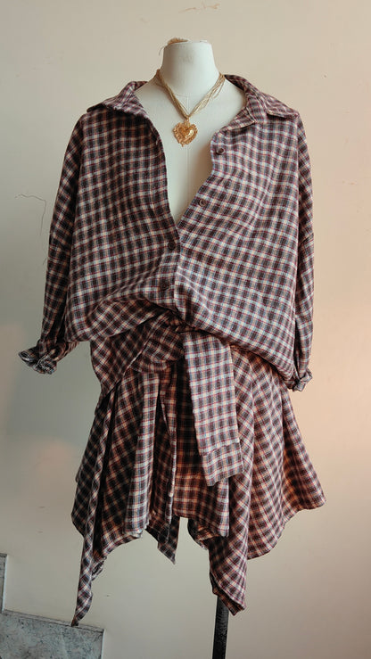 COMPLETO CHECK – CAMICIA & GONNA ASIMMETRICA