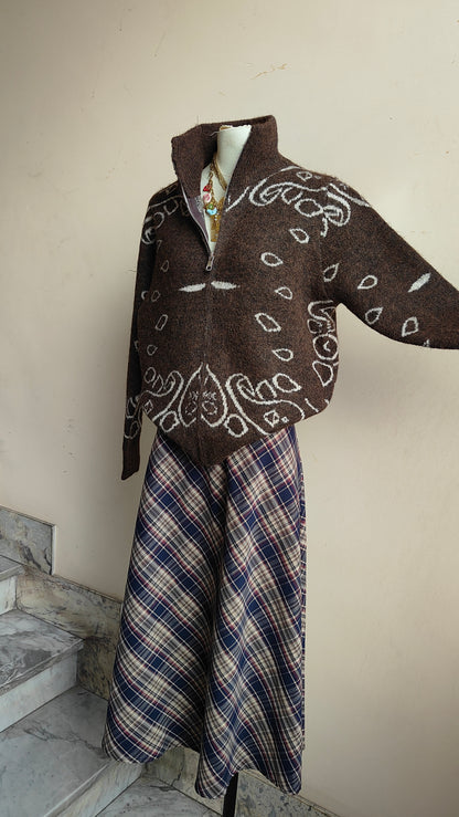 Cardigan Paisley Zip