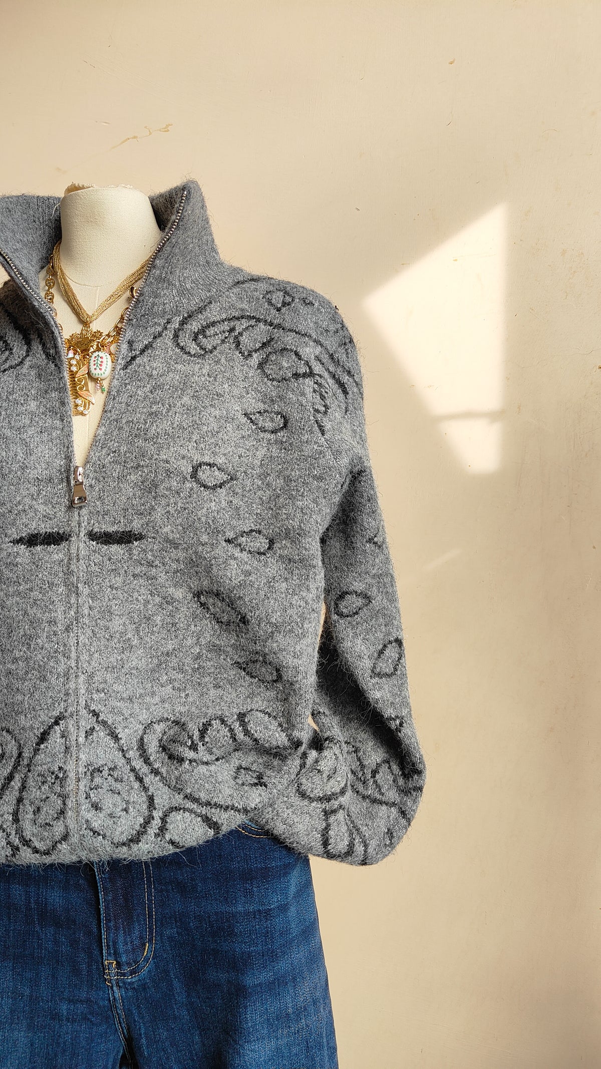 Cardigan Paisley Zip