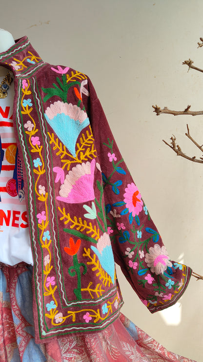 Giacca Boho con Tasche Laterali