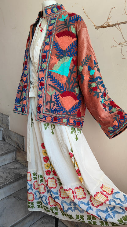 Giacca Boho con Tasche Laterali