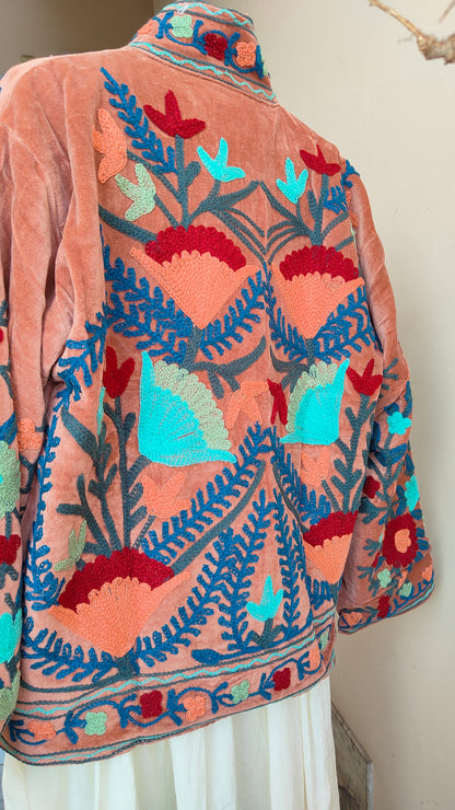 Giacca Boho con Tasche Laterali