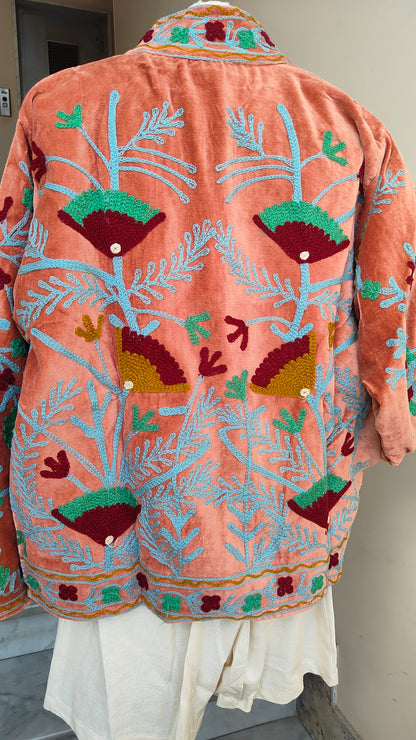 Giacca Boho con Tasche Laterali