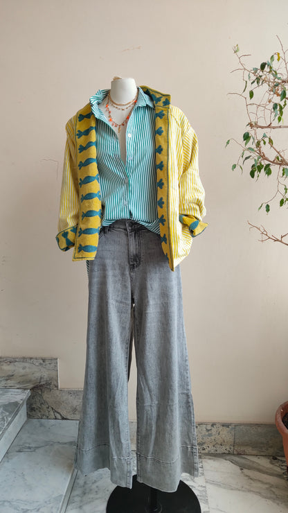 Giacca Boho con Tasche Laterali