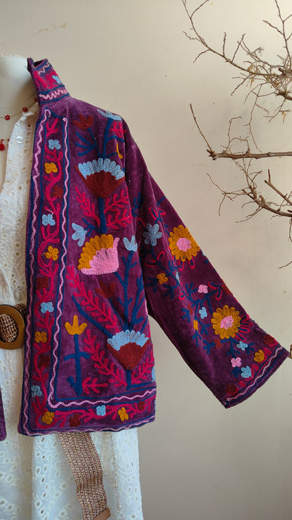 Giacca Boho con Tasche Laterali