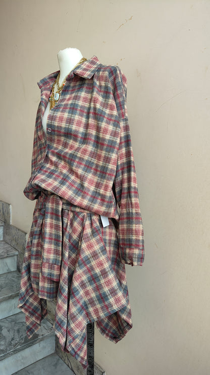 COMPLETO CHECK – CAMICIA & GONNA ASIMMETRICA