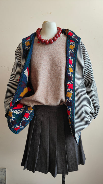 Giacca Boho con Tasche Laterali