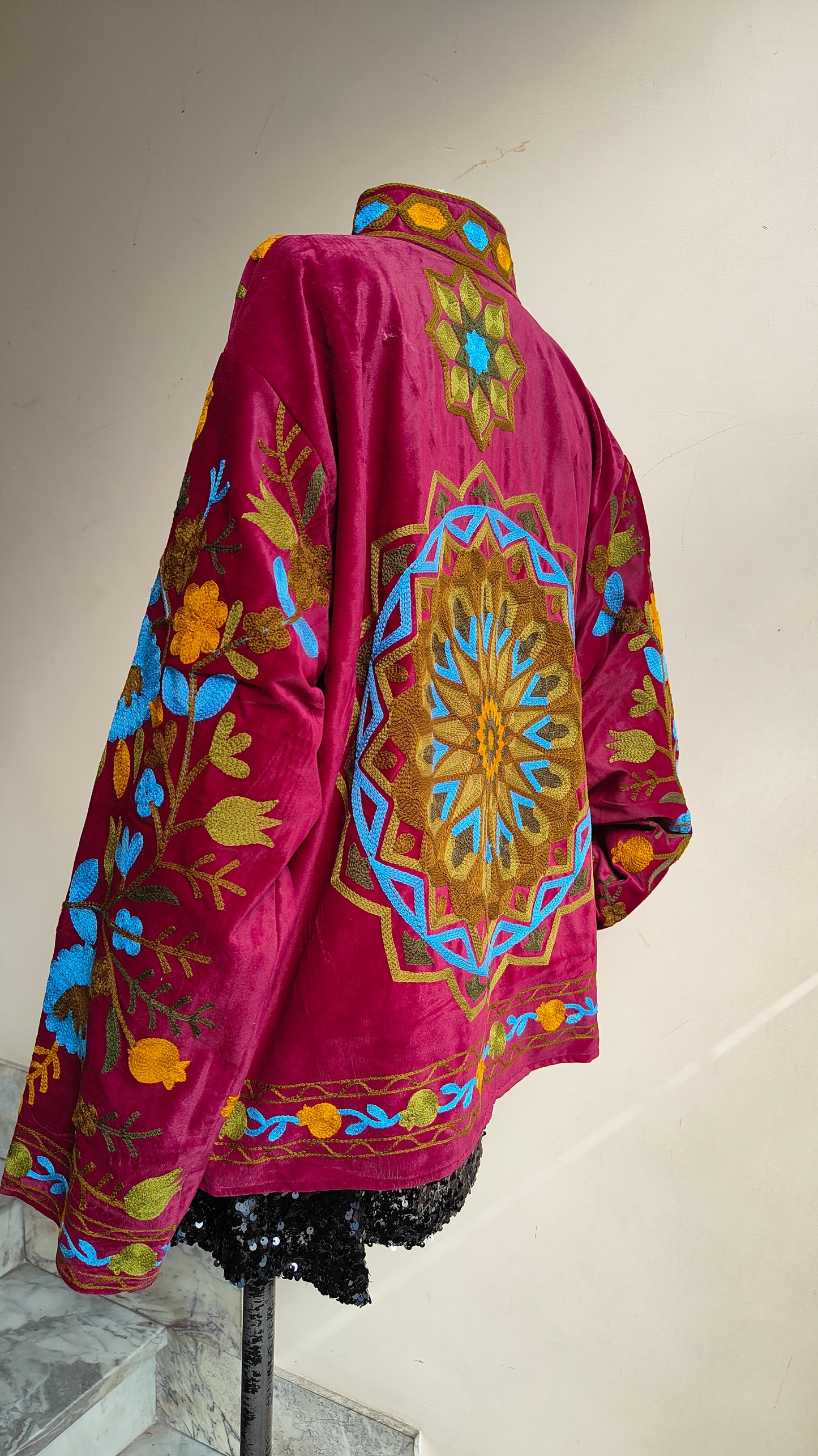 Giacca Boho con Tasche Laterali