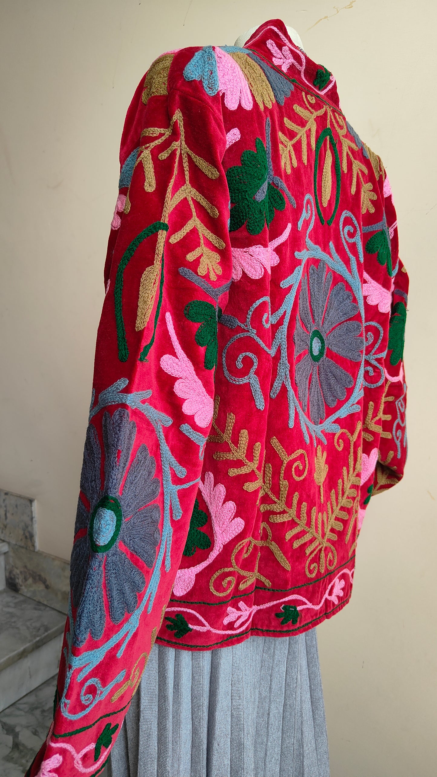 Giacca Boho con Tasche Laterali