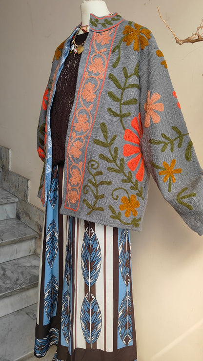 Giacca Boho tasche Canapa