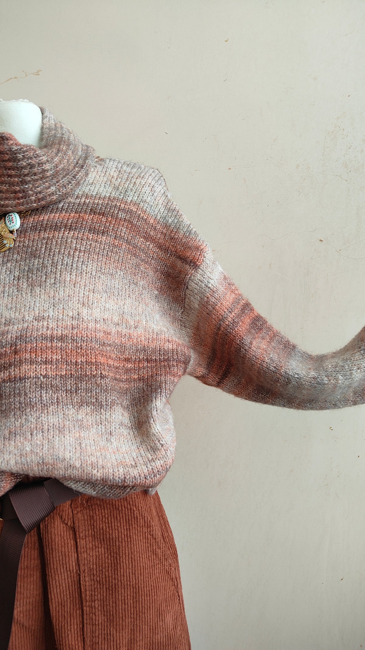 MAGLIONE SOFT MELANGE CON SCIARPA