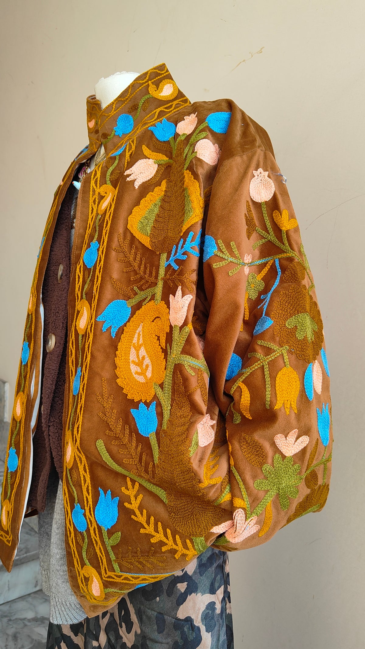 Giacca Boho con Tasche Laterali