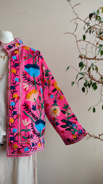 Giacca Boho con Tasche Laterali