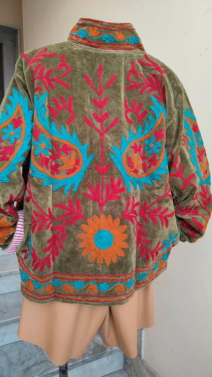 Giacca Boho con Tasche Laterali