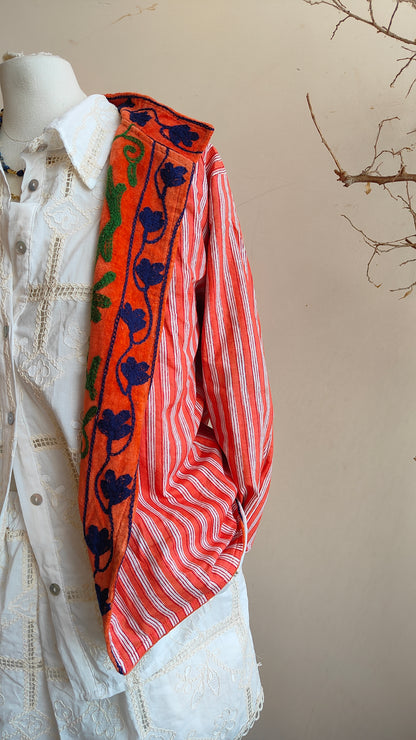 Giacca Boho con Tasche Laterali