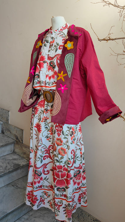 Giacca Boho con Tasche Laterali