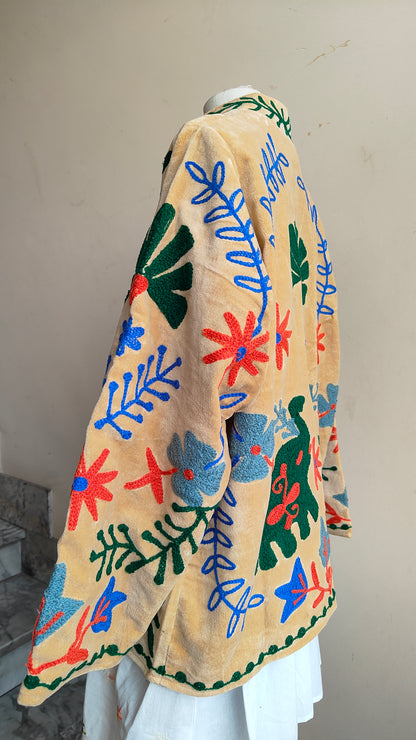 Giacca Boho con Tasche Laterali