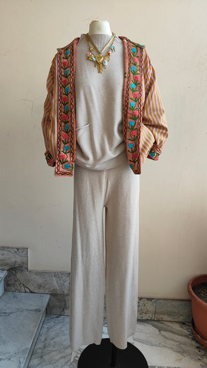Giacca Boho con Tasche Laterali