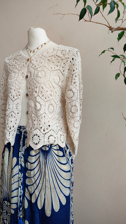 Cardigan macramè