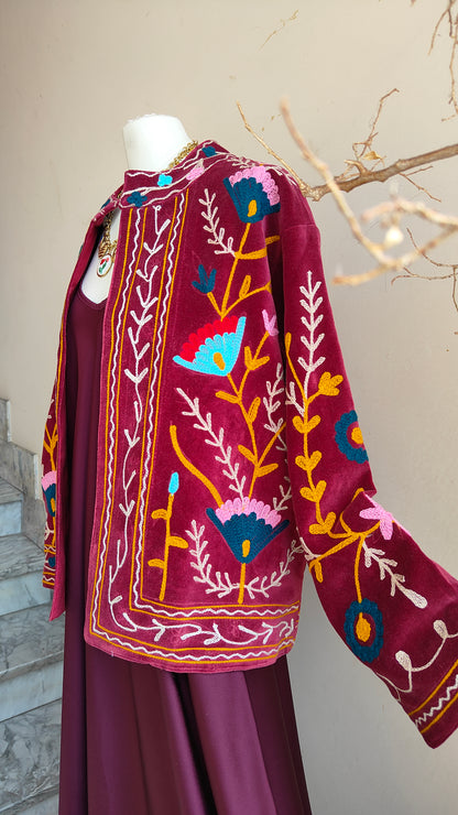 Giacca Boho con Tasche Laterali