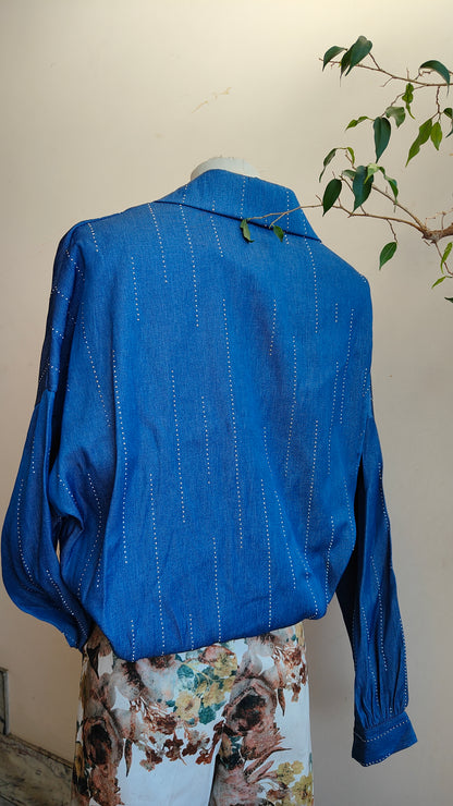 Camicia jeans punti luce