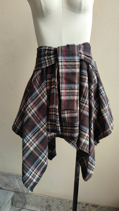 COMPLETO CHECK – CAMICIA & GONNA ASIMMETRICA