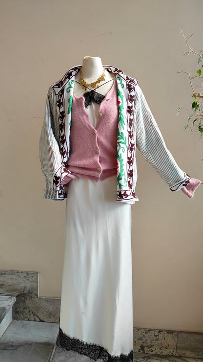 Giacca Boho con Tasche Laterali