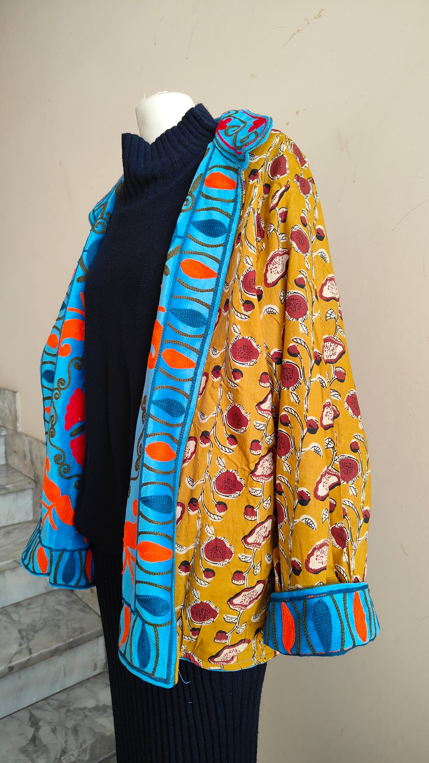 Giacca Boho con Tasche Laterali