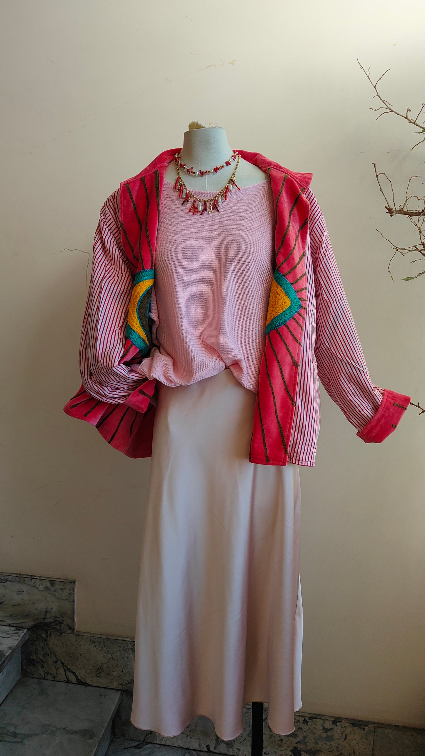 Giacca Boho con Tasche Laterali