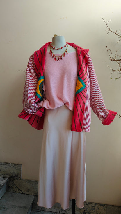 Giacca Boho con Tasche Laterali