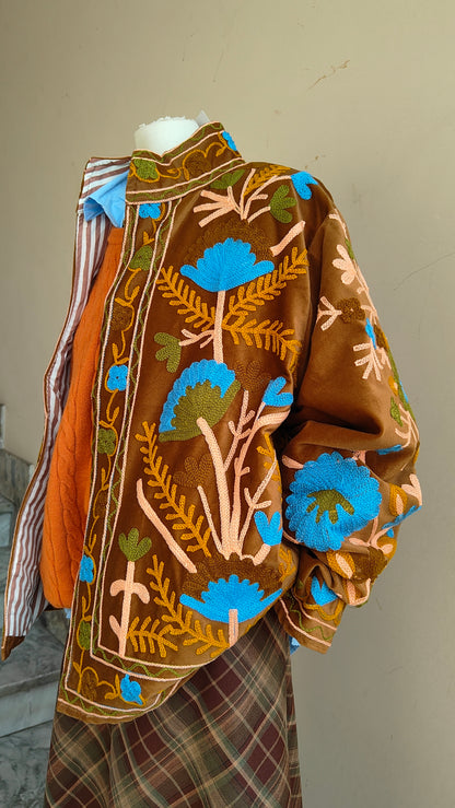 Giacca Boho con Tasche Laterali