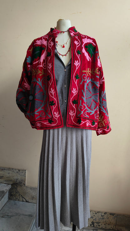 Giacca Boho con Tasche Laterali