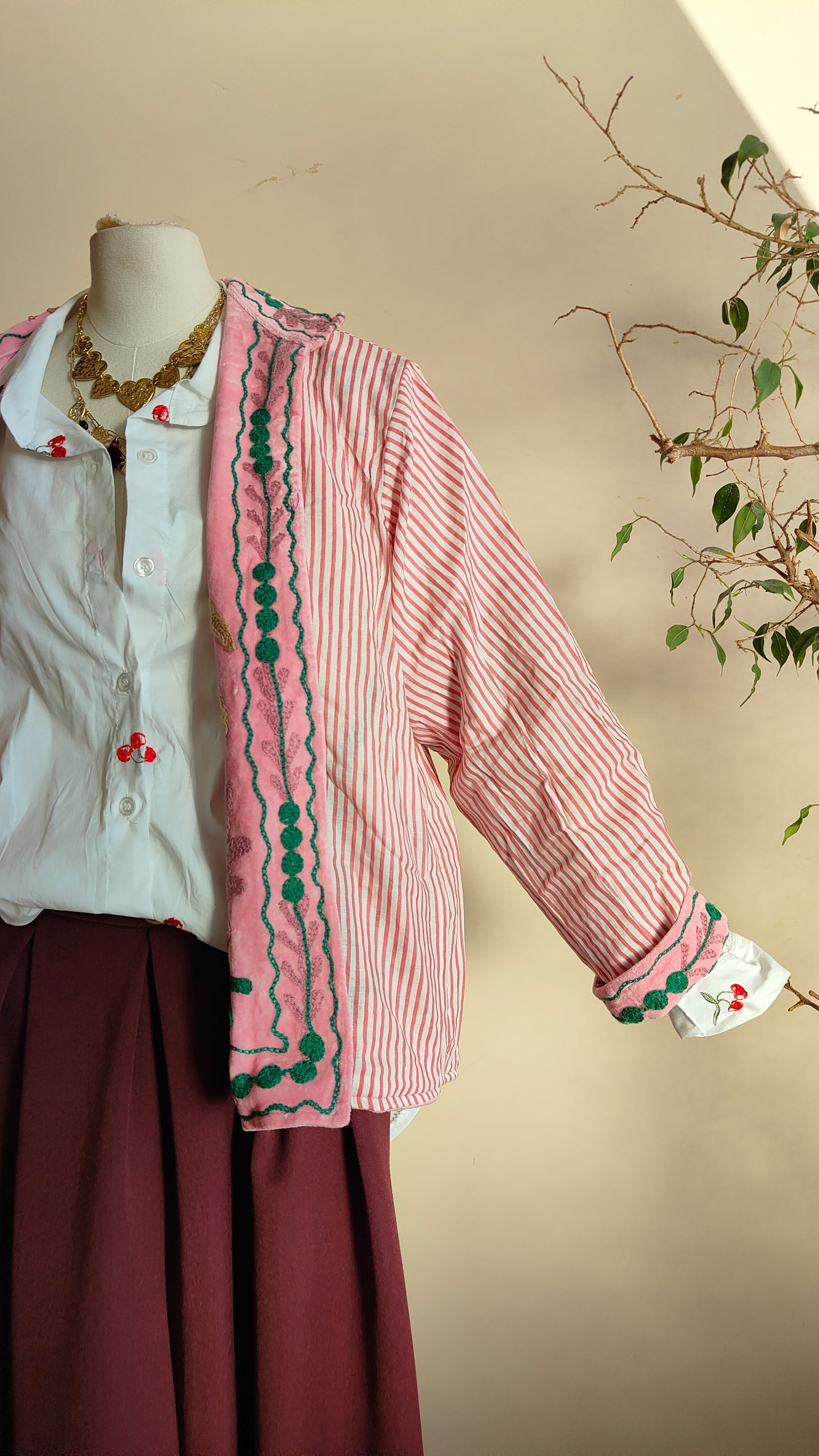 Giacca Boho con Tasche Laterali