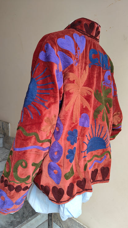 Giacca Boho con Tasche Laterali