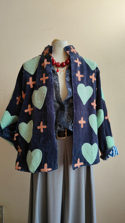 Giacca Boho con Tasche Laterali