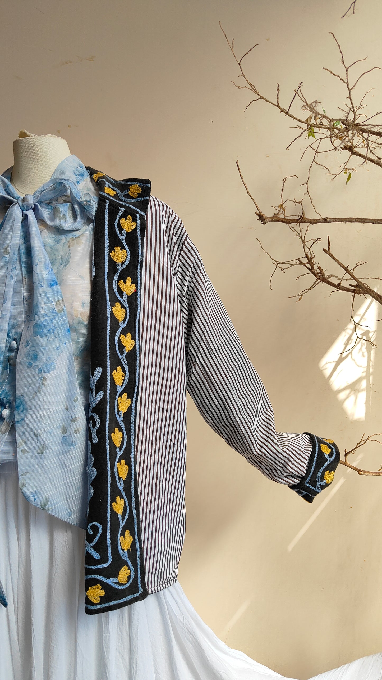 Giacca Boho con Tasche Laterali