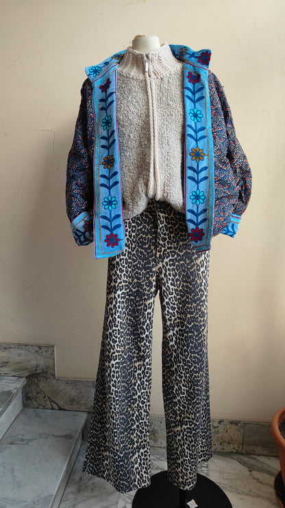 Giacca Boho con Tasche Laterali